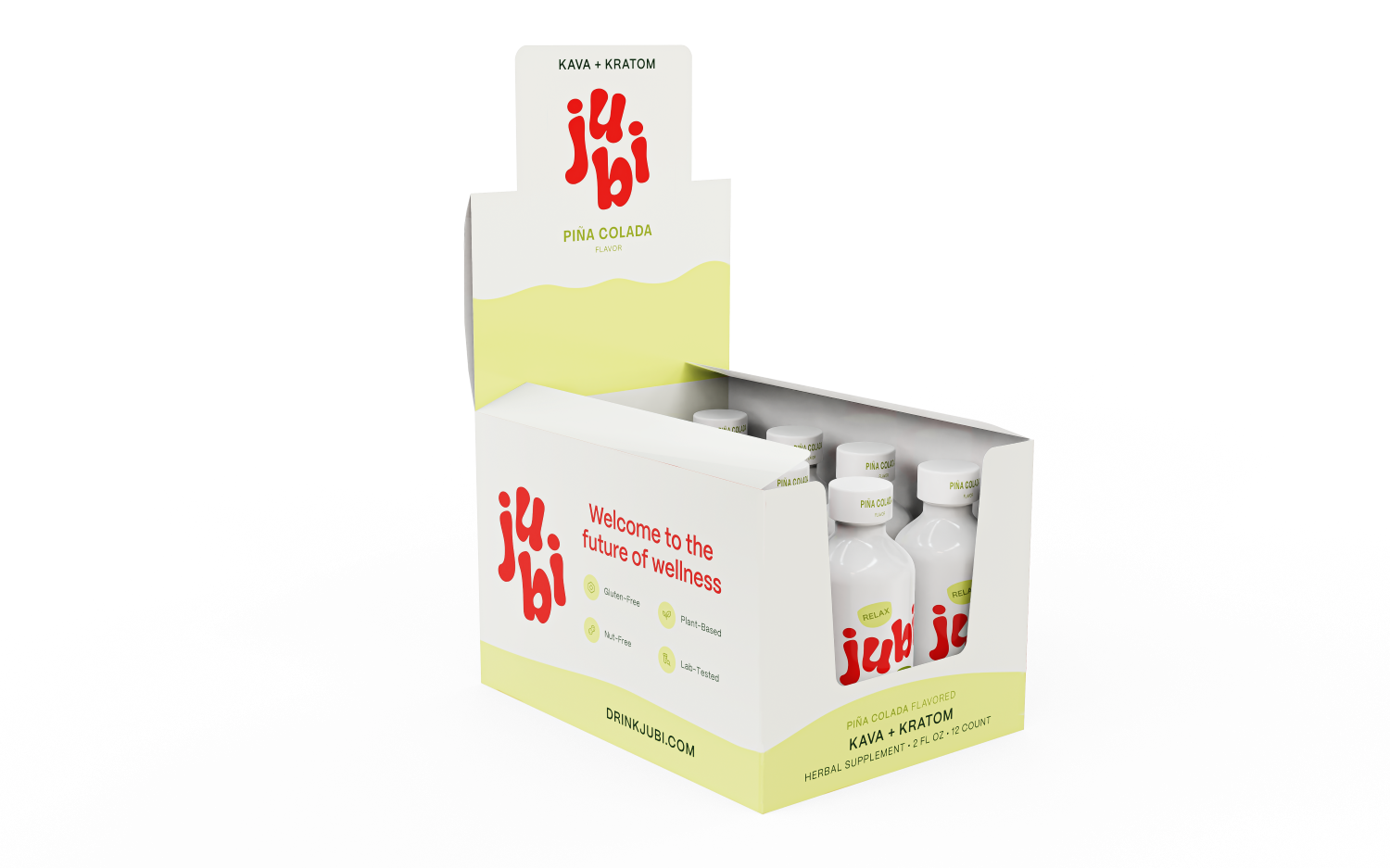 Jubi Piña Colada Relax Shot - Kava & Kratom Relaxation Shot - Image 10