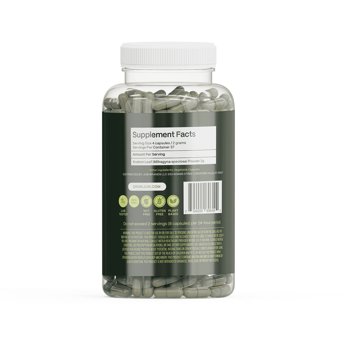 Jubi Maeng Da Kratom Vegetable Capsules - 3 Strains | Energy, Focus & Calm - Image 5