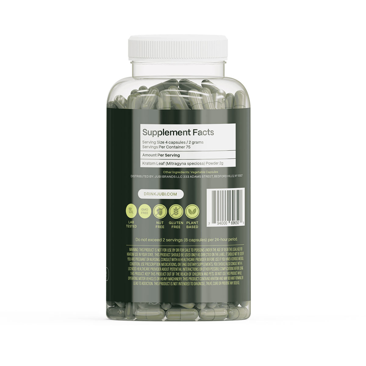 Jubi Maeng Da Kratom Vegetable Capsules - 3 Strains | Energy, Focus & Calm - Image 6